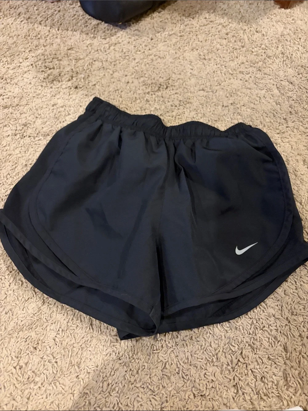 Nike Women’s Black Athletic Running Shorts with Reflective Swoosh